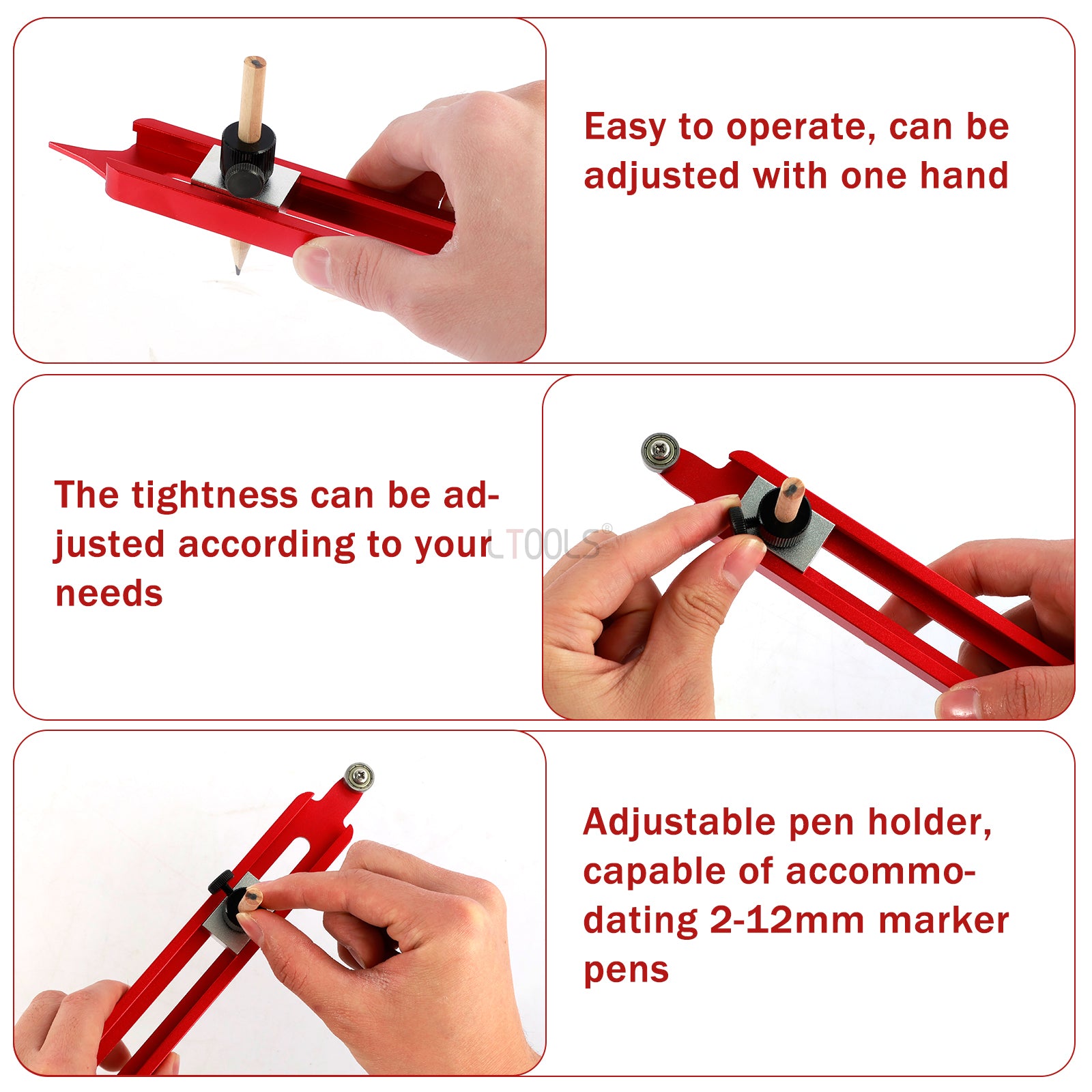 Professional Woodworking Contour Gauge, Profile Duplicator Tool for Perfect Edge & Corner Transfers, with Adjustable