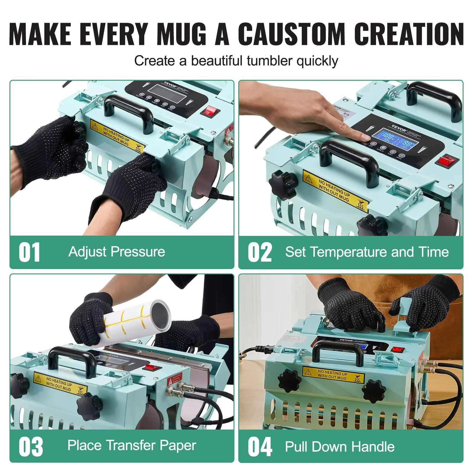SucceBuy DualStation Tumbler Heat Press Machine For 1130oz Sublimation Mugs  Tumblers 4