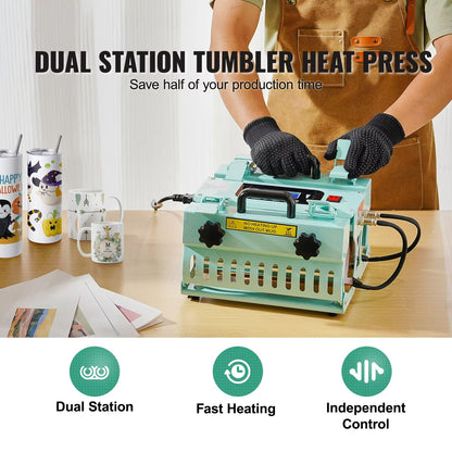 SucceBuy DualStation Tumbler Heat Press Machine For 1130oz Sublimation Mugs  Tumblers 5