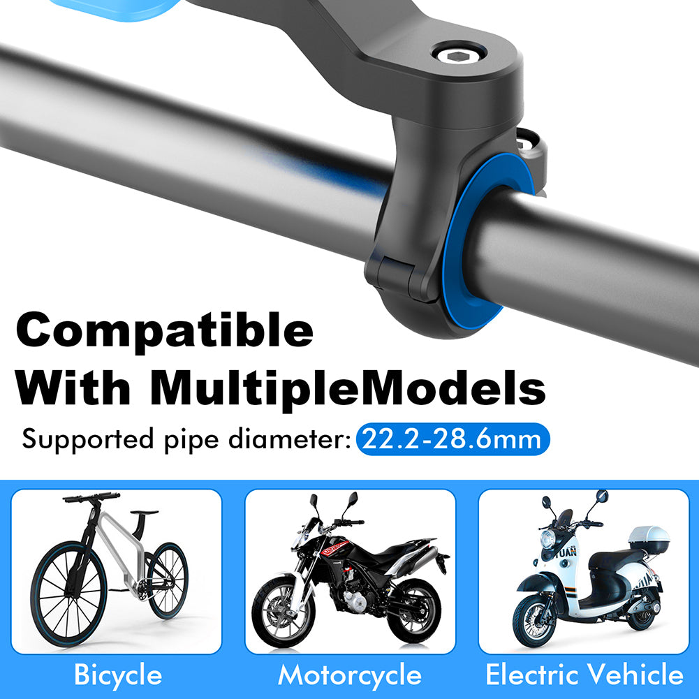 Quad Lock Motorcycle Bike Phone Holder With Shock Absorber Rotatable MTB Handlebar Phone Stand GPS  4