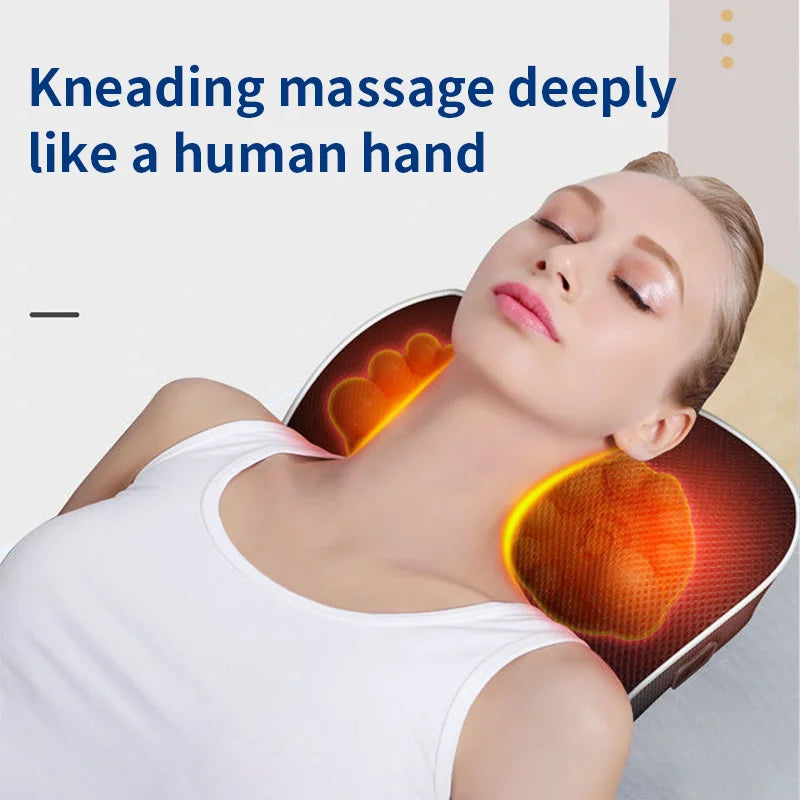 Jinkairui Electric Shiatsu Head Neck Massager Pillow With Heating Cervical Traction Body Massage De 2