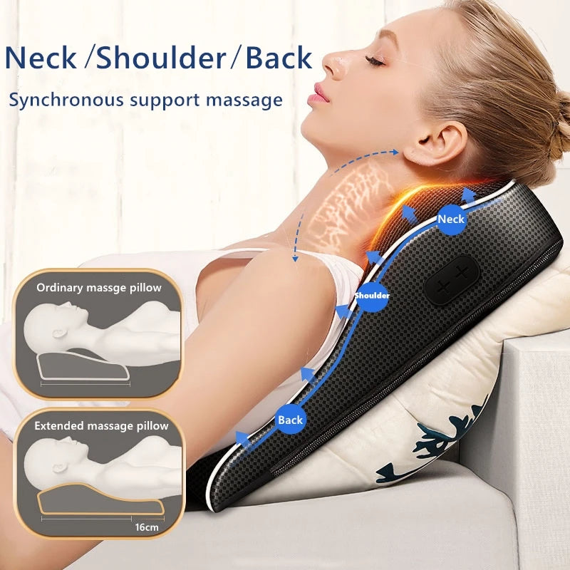 Jinkairui Electric Shiatsu Head Neck Massager Pillow With Heating Cervical Traction Body Massage De 3