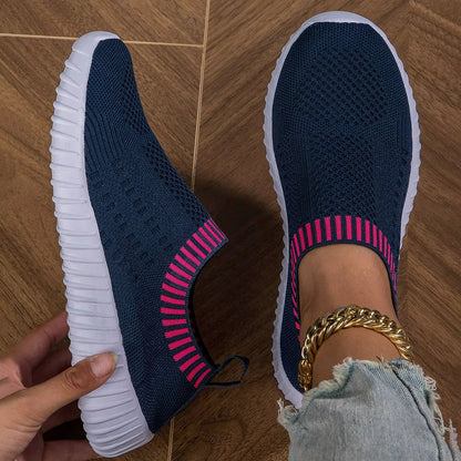 Womens Breathable Knit Sneakers  Lightweight Mesh Casual Walking Shoes 1