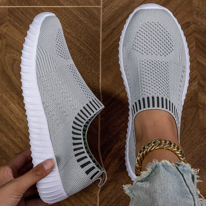 Womens Breathable Knit Sneakers  Lightweight Mesh Casual Walking Shoes 2