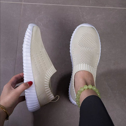 Womens Breathable Knit Sneakers  Lightweight Mesh Casual Walking Shoes 10