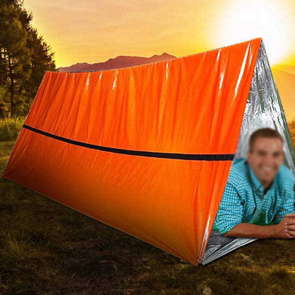 Portable Thermal Sleeping Bag, Emergency Blanket Waterproof Survival Bivy for Camping Hiking Outdoor Survival Gear