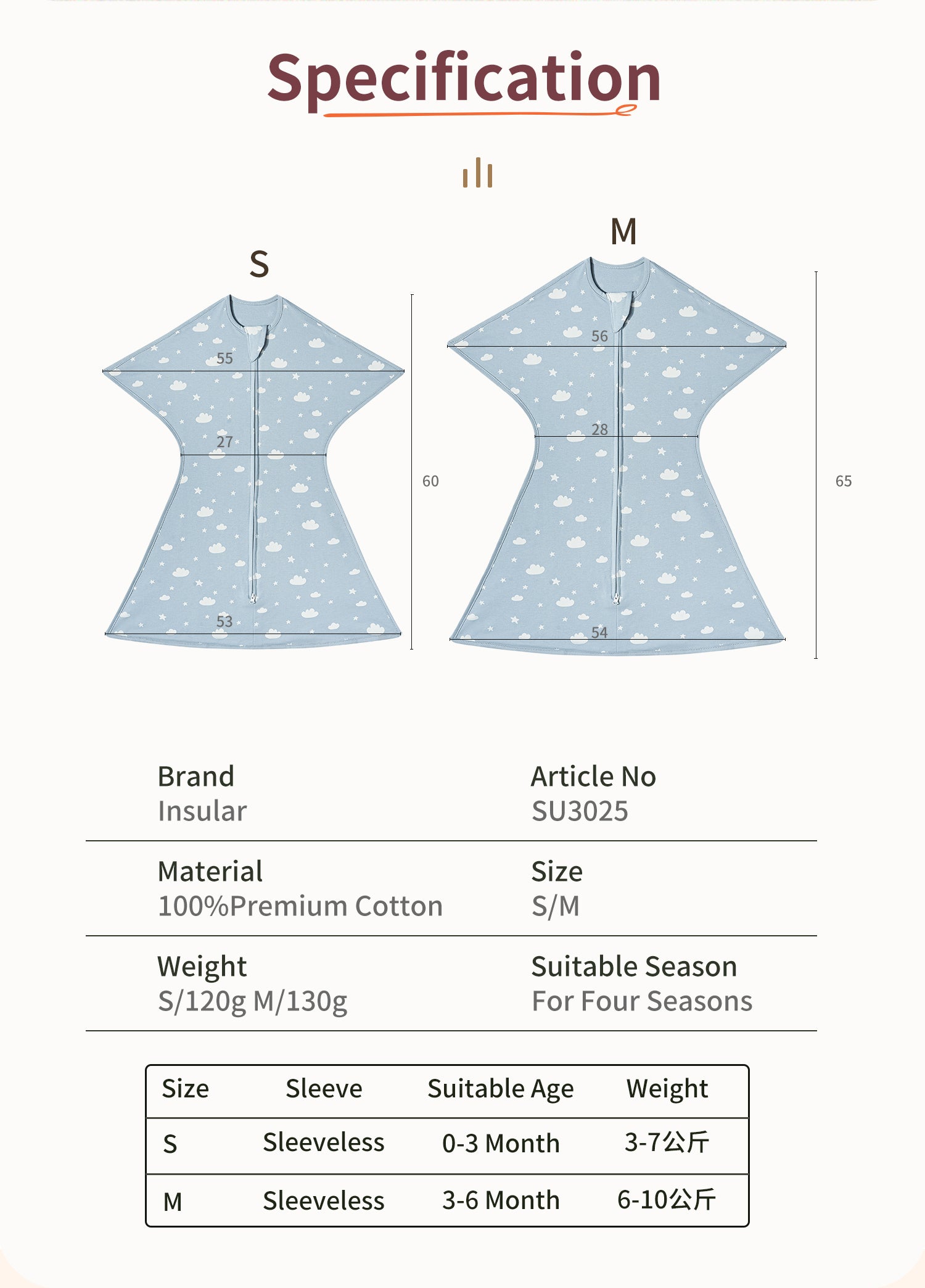 Baby Sleeping Bags Infant Swaddle Blanket Newborn Wrapping Antishock 2Ways Zipper 100 Cotton Summer 4