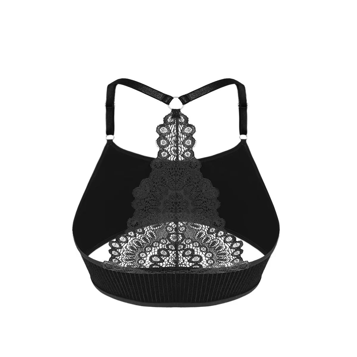 Womens Wireless Ribbed Bra  Breathable Backless Camisole Lingerie 5