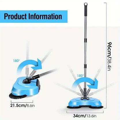 Multifunction Push Broom With Long Handle For Easy Floor And Carpet Cleaning 2