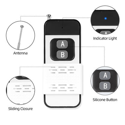 Wireless Remote Control With Buttons Learning Code RF Transmitter For Automatic Garage Doors Gates  1