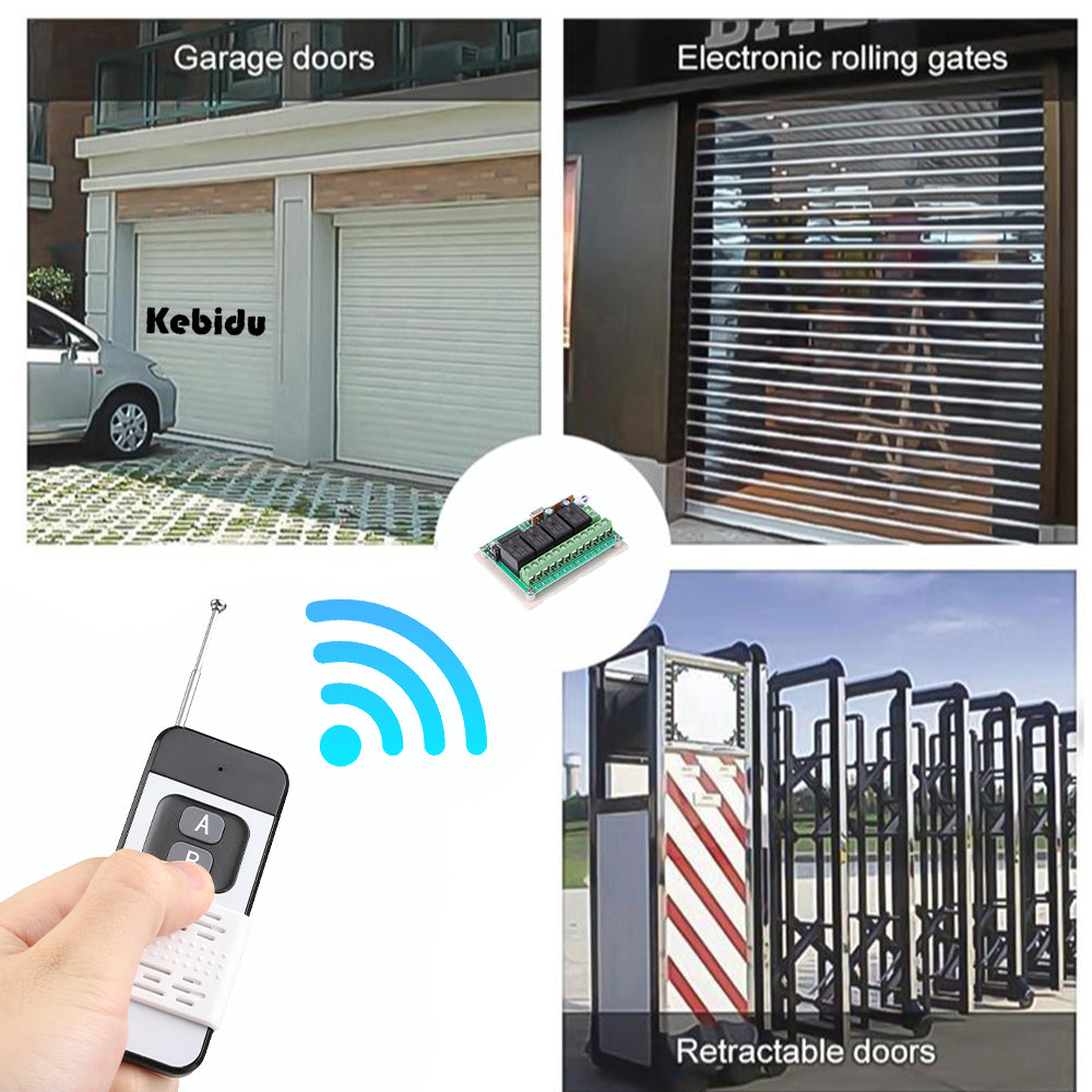 Wireless Remote Control With Buttons Learning Code RF Transmitter For Automatic Garage Doors Gates  5