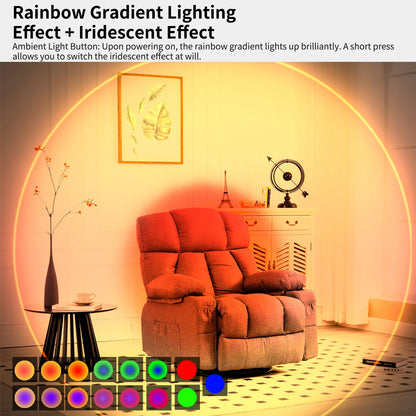 RGB Motion Sensor Wall Lamp, Rechargeable LED Up & Down Light with Warm White, Auto Night Light for Stairs, Porch