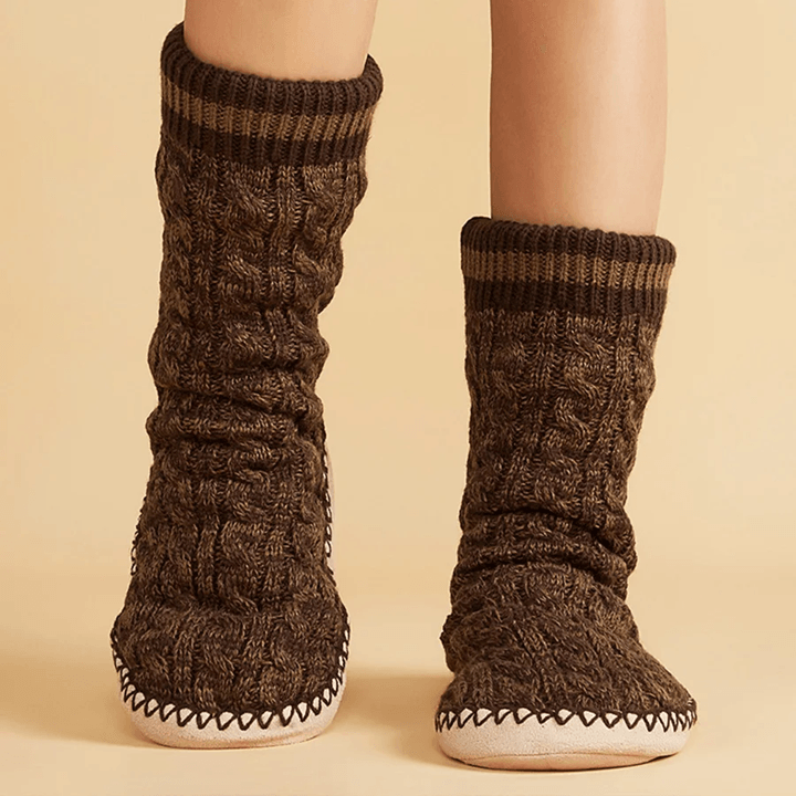 Mens Warm Indoor Slippers Non Slip Plush House Shoes 4