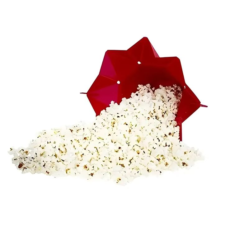 Foldable Silicone Popcorn Bowl  Microwaveable DIY Popcorn Maker Bucket 2