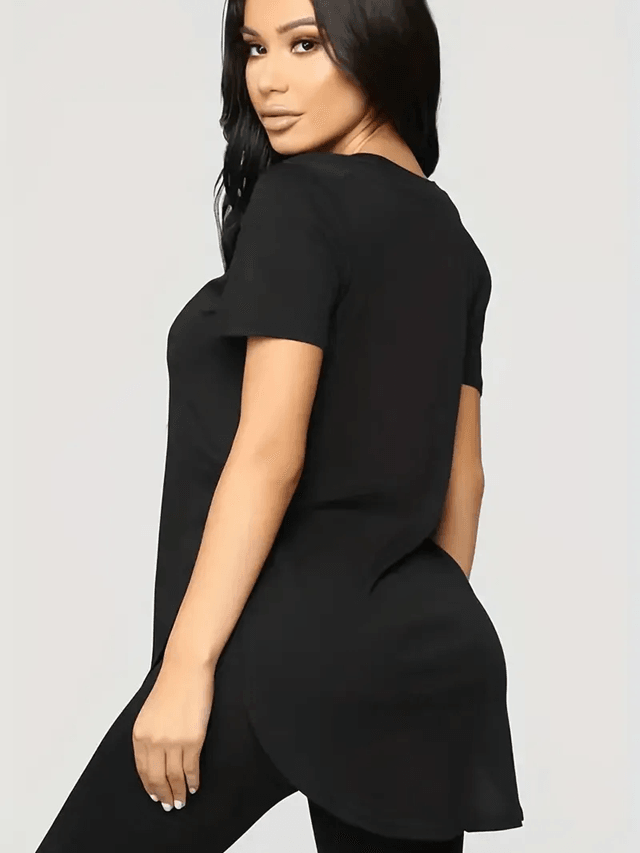 Plus Size Womens Graphic T Shirt Casual Short Sleeve Top 2