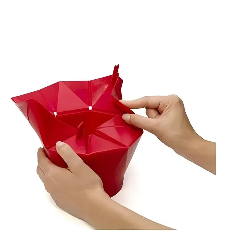 Foldable Silicone Popcorn Bowl  Microwaveable DIY Popcorn Maker Bucket 3