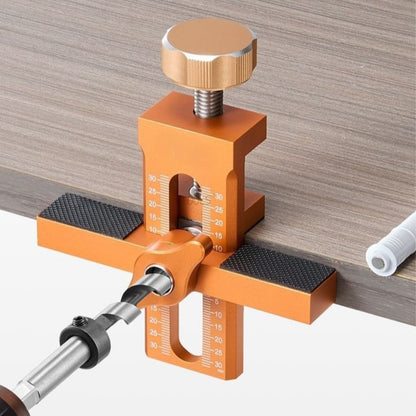 2-in-1 Aluminum Cabinet Door Clamp & Drilling Locator, Quick Positioning Mount Rebounder for Precise Panel Installation