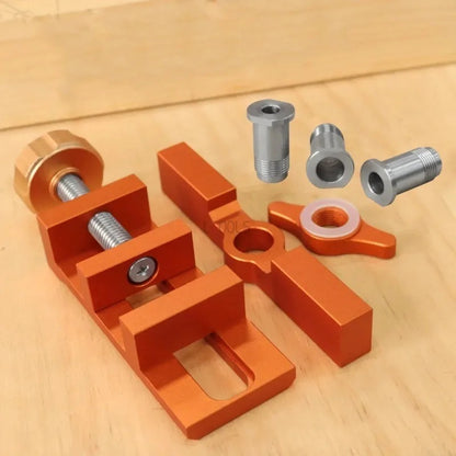 2-in-1 Aluminum Cabinet Door Clamp & Drilling Locator, Quick Positioning Mount Rebounder for Precise Panel Installation