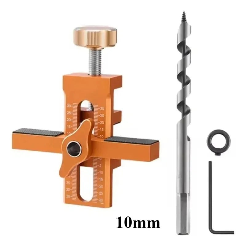 2-in-1 Aluminum Cabinet Door Clamp & Drilling Locator, Quick Positioning Mount Rebounder for Precise Panel Installation