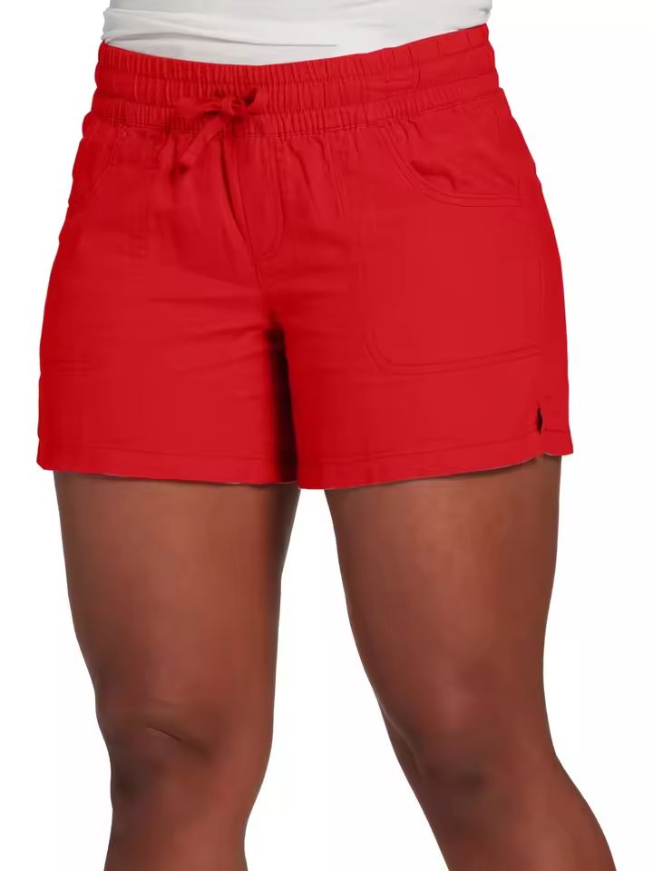 Womens Casual Summer Shorts Elastic Waist Lace Up Design 5