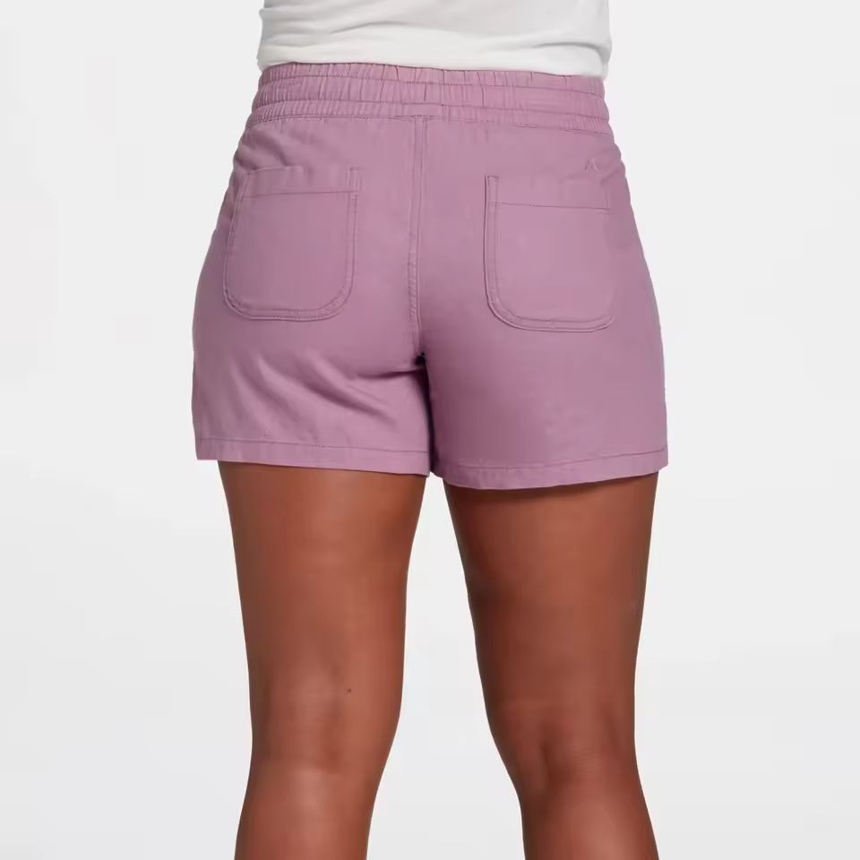 Womens Casual Summer Shorts Elastic Waist Lace Up Design 2