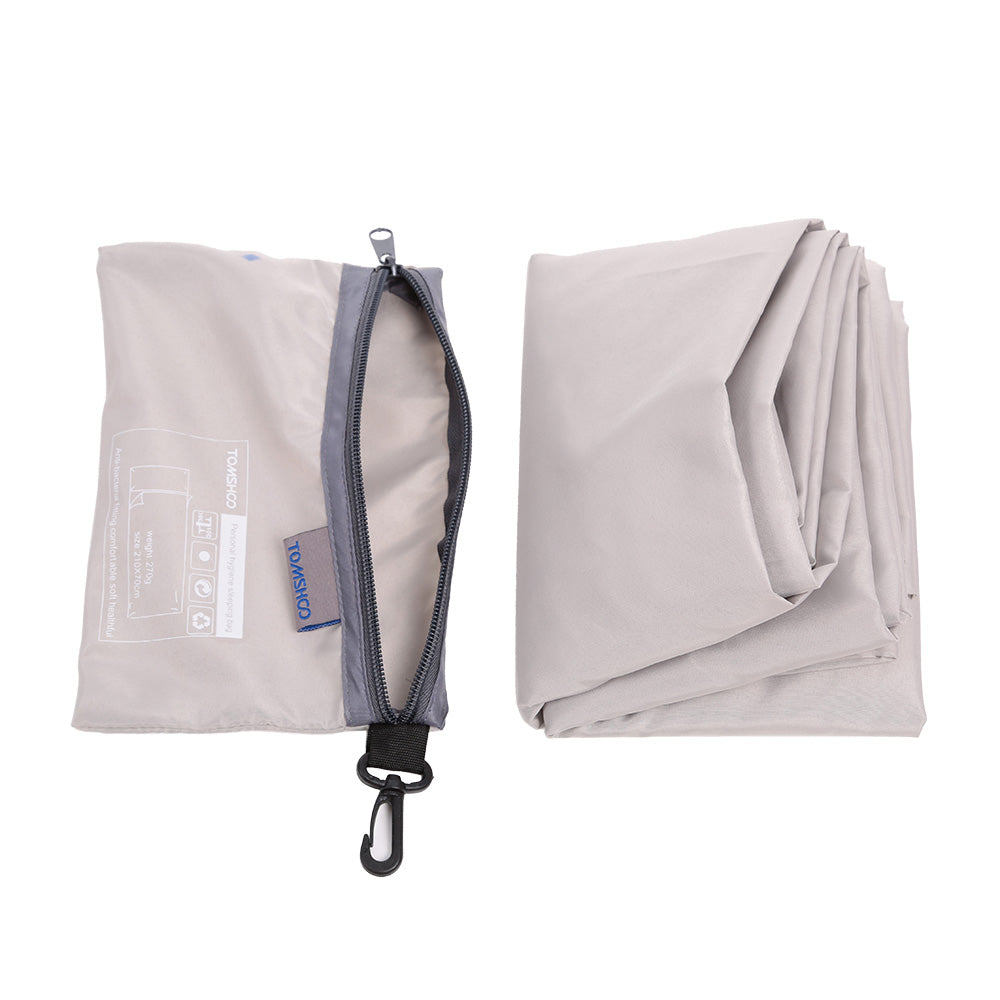 Lightweight Camping Sleeping Bag Liner for Travel, Portable Polyester Pongee Hiking Sheet with Pillow Cover