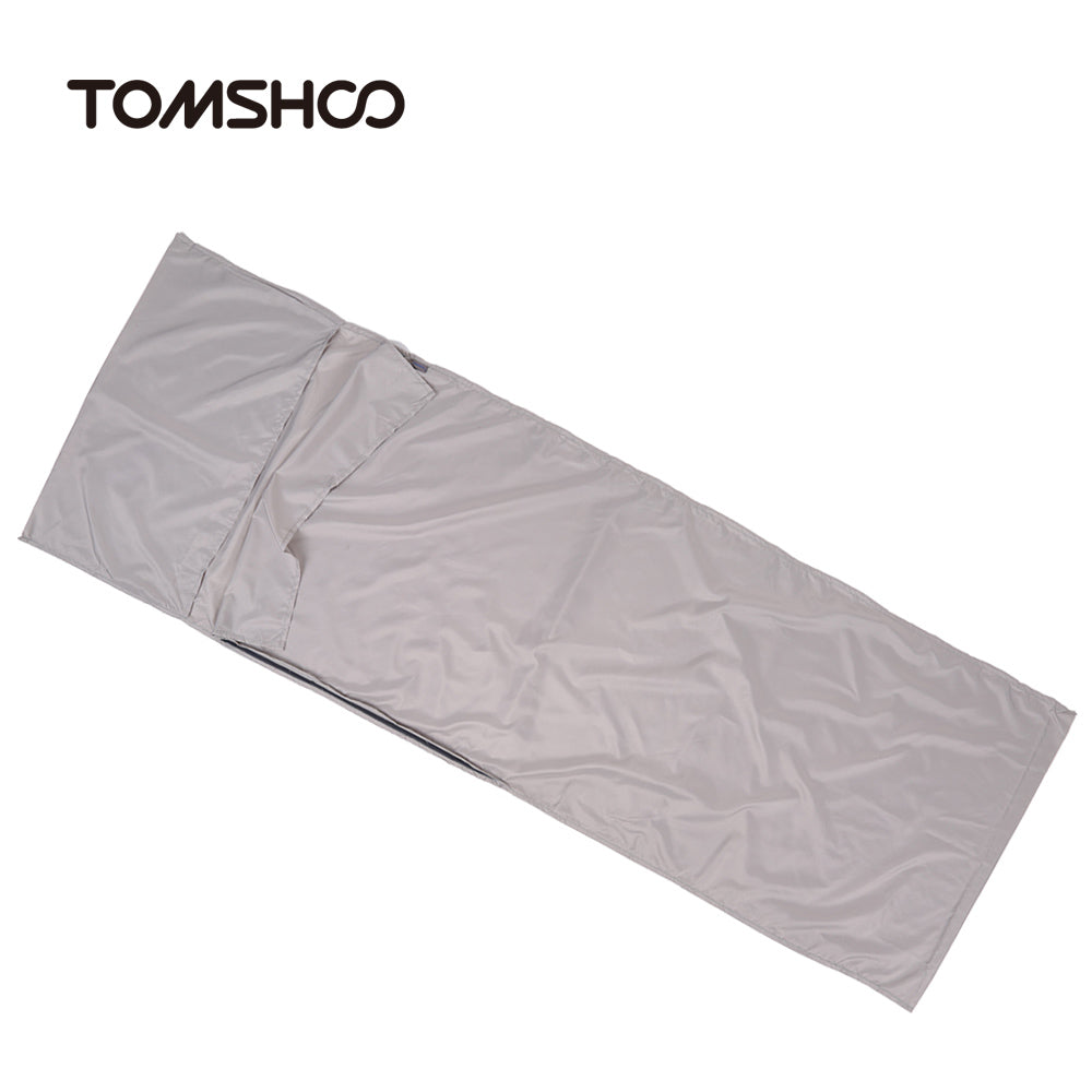 Lightweight Camping Sleeping Bag Liner for Travel, Portable Polyester Pongee Hiking Sheet with Pillow Cover