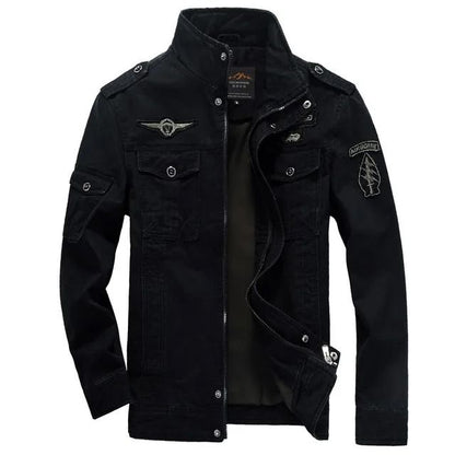 Mens Military Cargo Jacket Plus Size Casual Army Coat 8