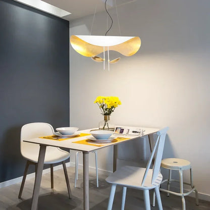 Modern Minimalist Flying Shuttle Hat LED Chandelier, Artistic Pendant Lamp for Living Room, Restaurant, Bedroom Decor