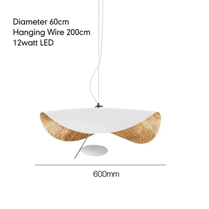 Modern Minimalist Flying Shuttle Hat LED Chandelier, Artistic Pendant Lamp for Living Room, Restaurant, Bedroom Decor