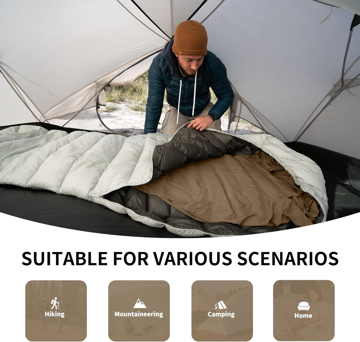 Lightweight Adult Sleep Sack Travel Sheets, Ultralight Washable Sleeping Bag Liner for Backpacking Camping Hotel Hostels