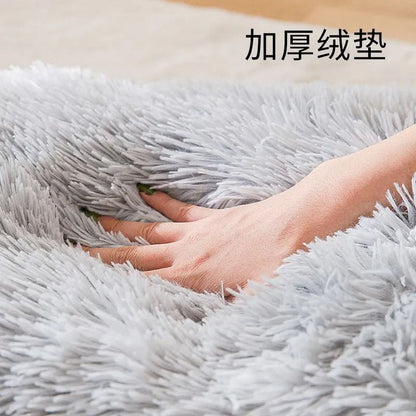 Indoor Soft Dog Kennel Warm Pet Bed Cave With Removable Mat 4
