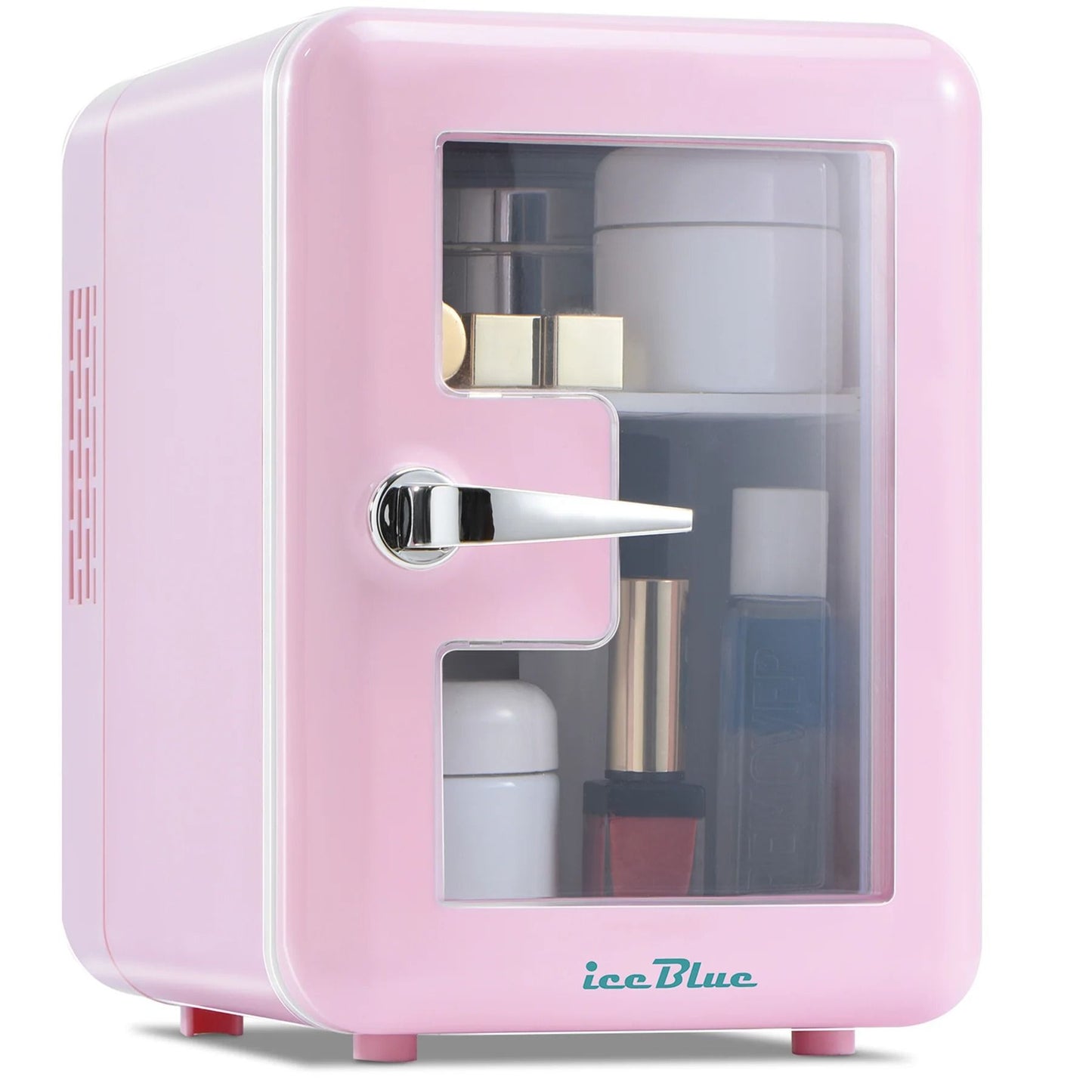 Portable Mini Fridge With Viewing Window For Drinks And Makeup 7