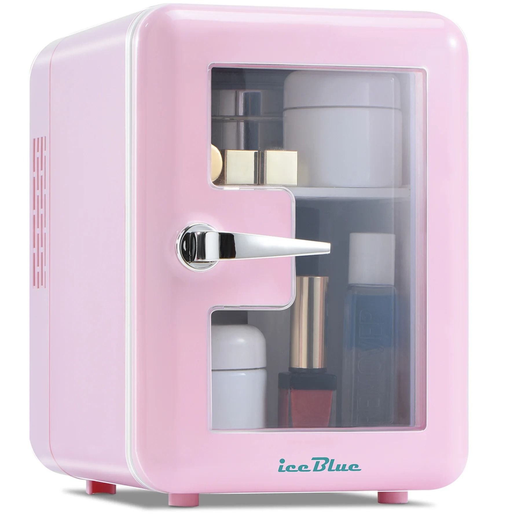 Portable Mini Fridge With Viewing Window For Drinks And Makeup 7