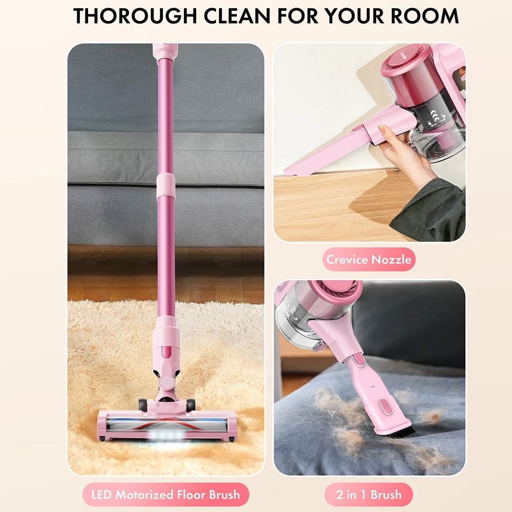 Smart Cordless Vacuum Cleaner LED Display Powerful Suction