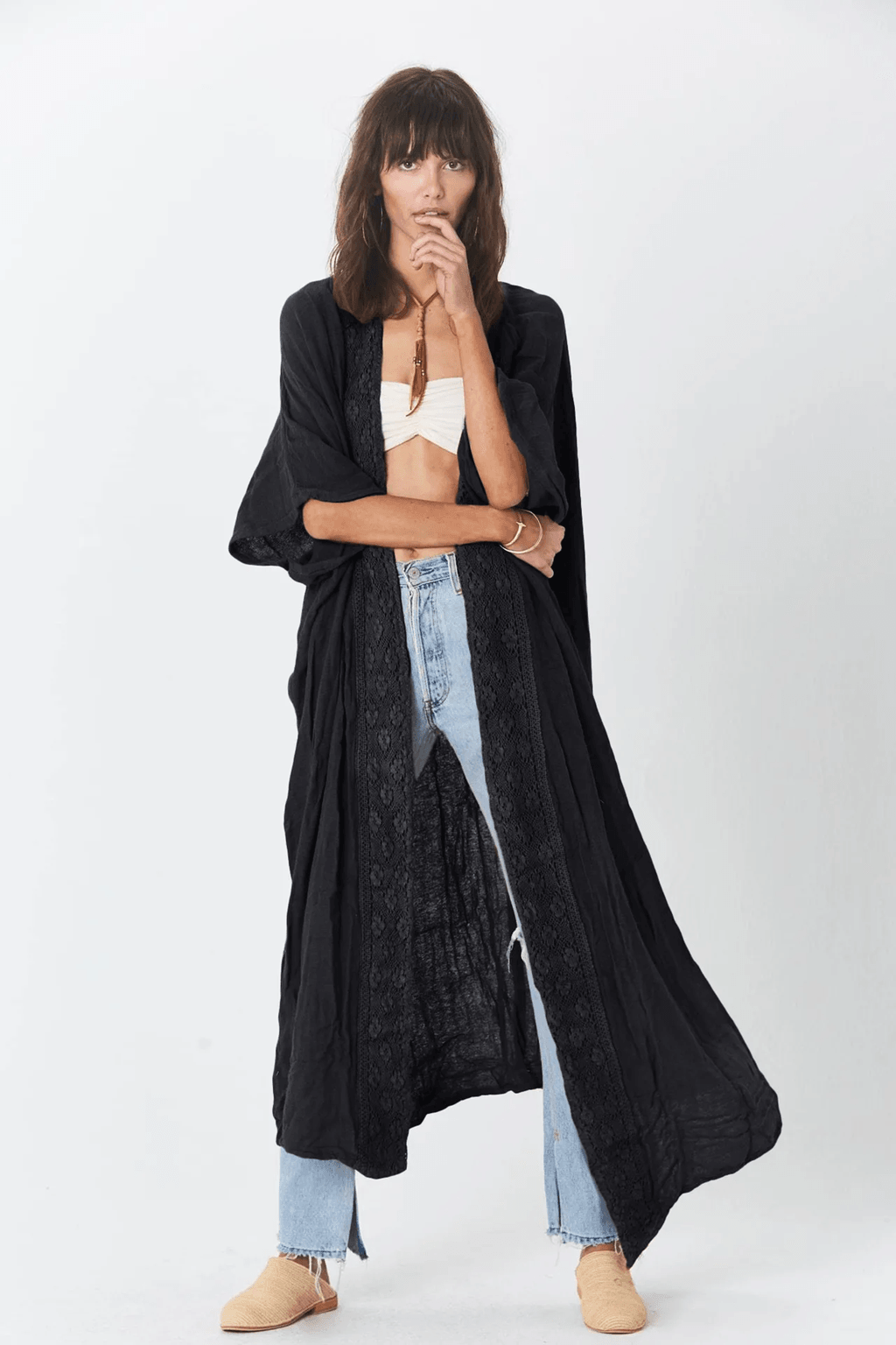 Bamboo Fabric Womens Beach Cover Up Lightweight Sun Protection Cardigan 4