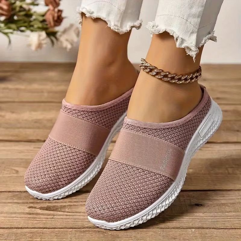 Solid Color Womens Mules  Soft Sole Platform SlipOn Walking Shoes 2