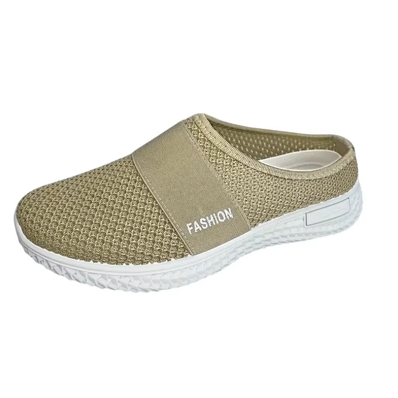 Solid Color Womens Mules  Soft Sole Platform SlipOn Walking Shoes 6