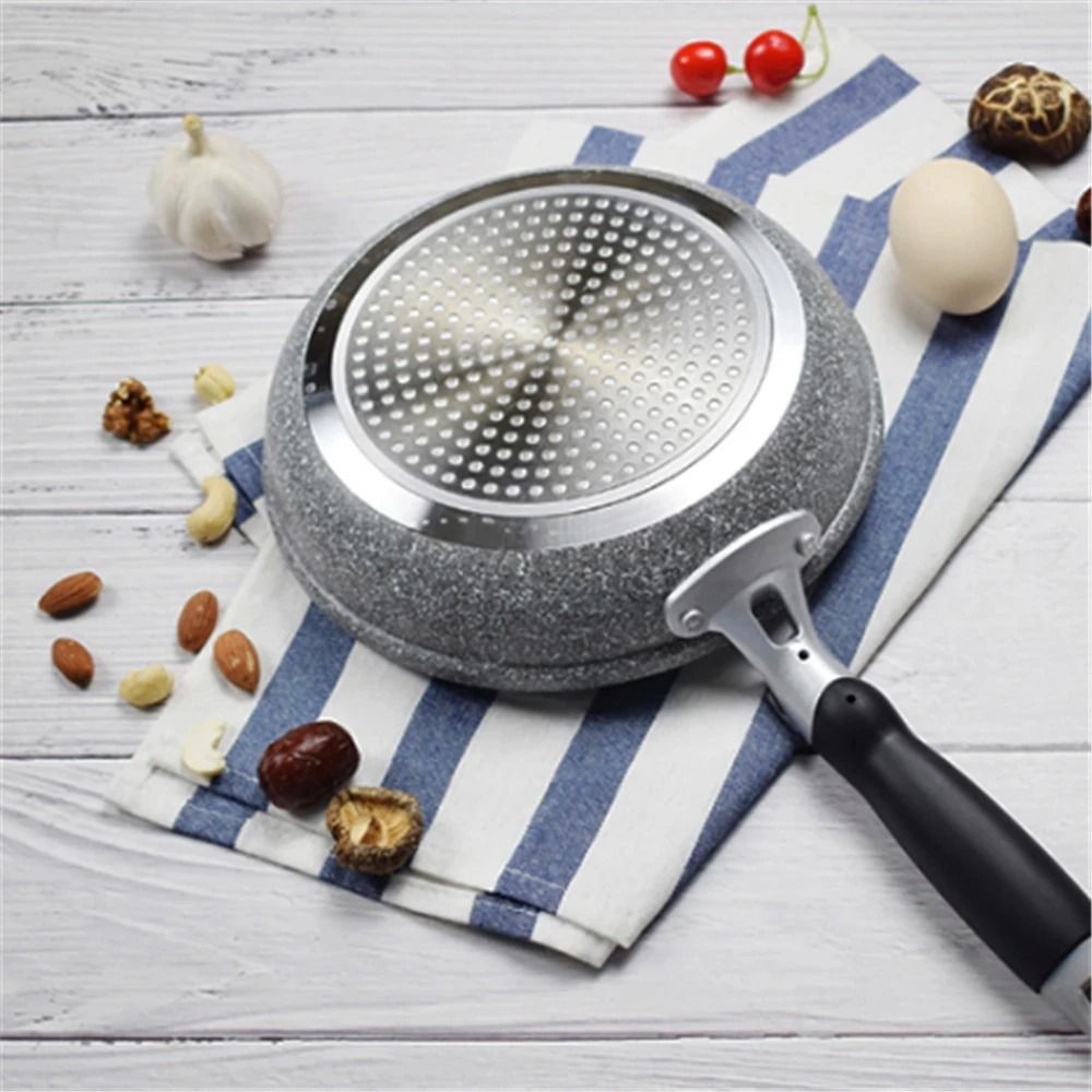 Durable Stone Frying Pan And Wok With Nonstick Surface For Home Cooking 2