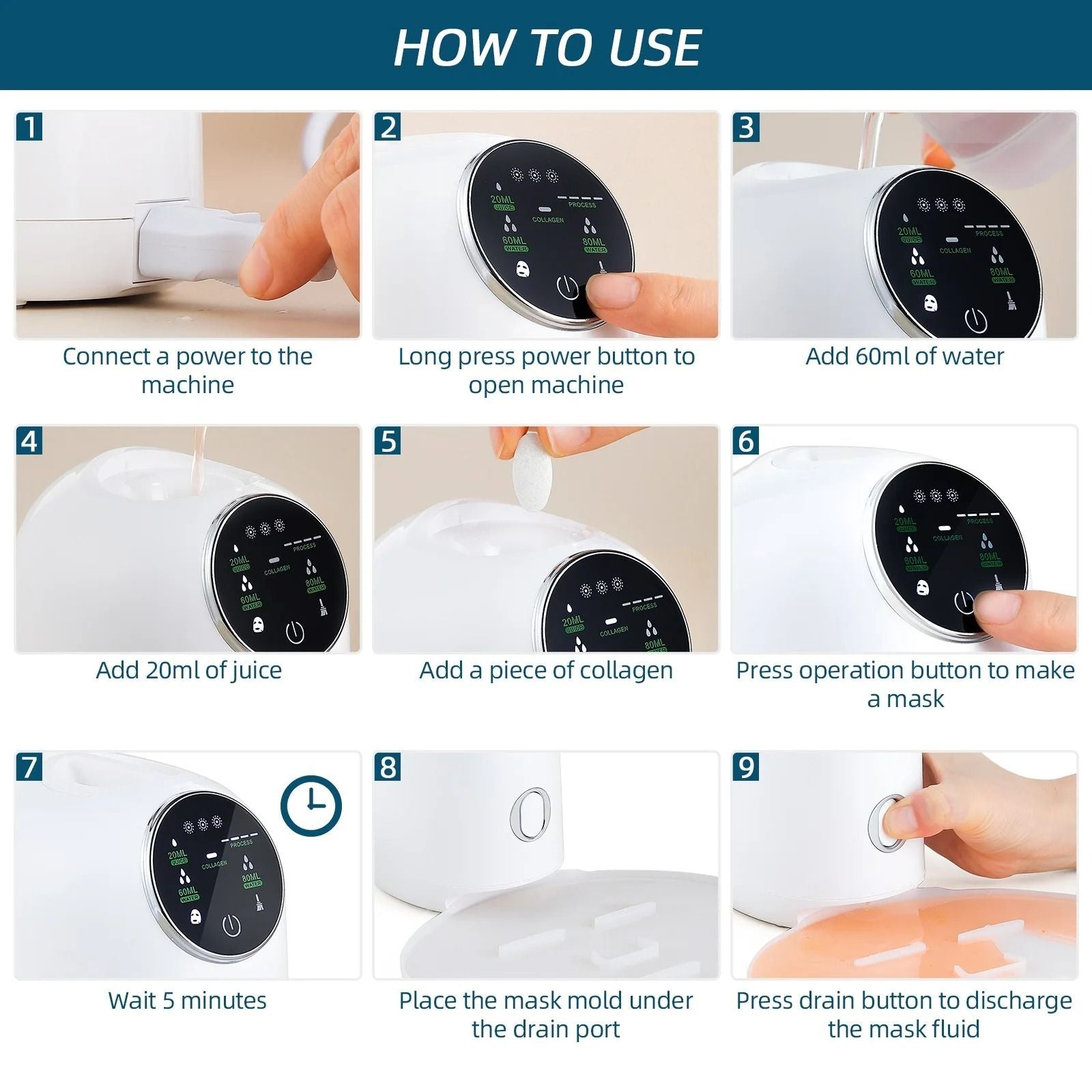 DIY Facial Mask Maker Machine With Collagen Refills 4