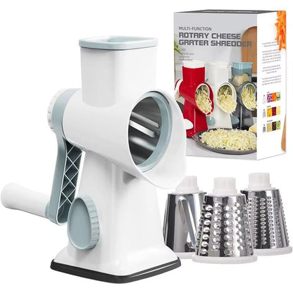 3in1 Rotary Cheese Grater  Manual Vegetable Slicer  MultiPurpose Nut Cheese And Veggie Shredder 8