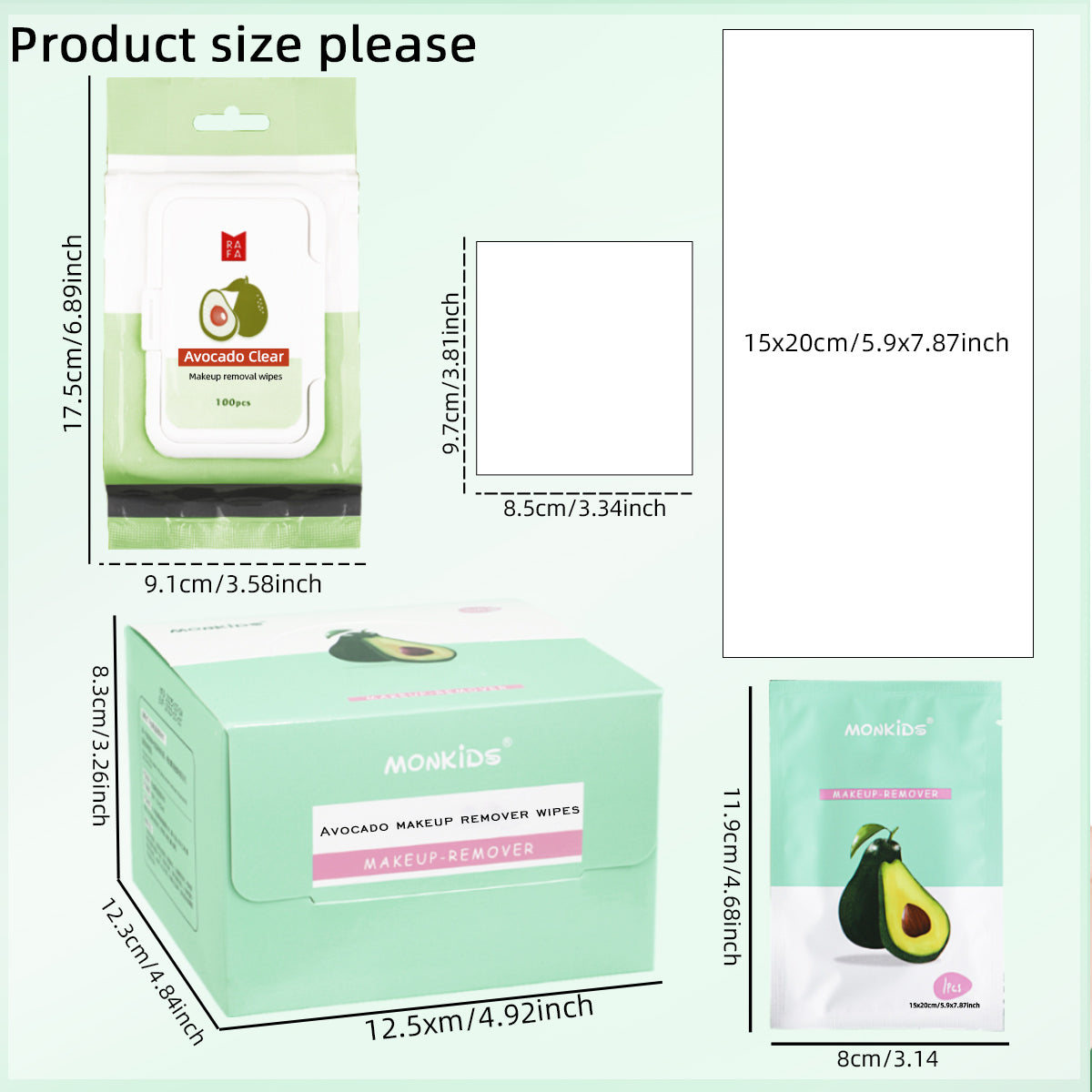 Facial Makeup Remover Wipes, Makeup Remover Wipes, 1 Box Individually Packaged Makeup Remover Wipes