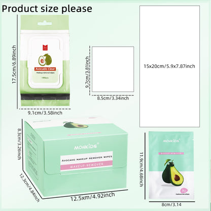 Facial Makeup Remover Wipes, Makeup Remover Wipes, 1 Box Individually Packaged Makeup Remover Wipes