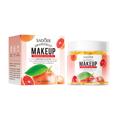 Grapefruit Makeup Remover Capsules Dissolves Makeup Fast Portable Makeup Remover Oil Cream Cleansin 5