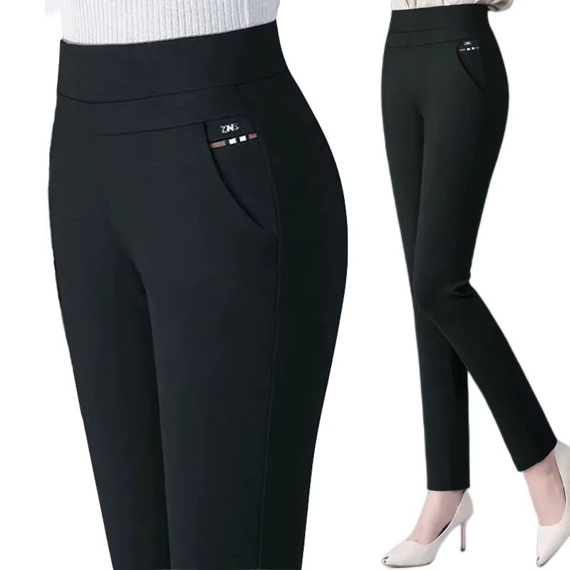 Womens Warm Winter Pencil Pants  Plush Lined Slim Fit Stretch Leggings 9