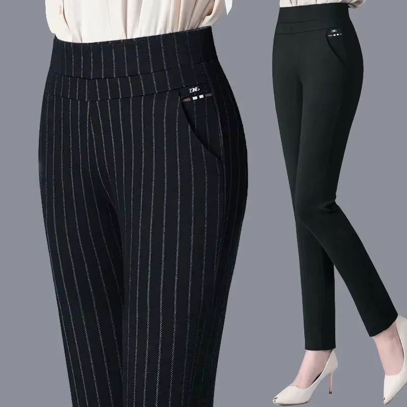 Womens Warm Winter Pencil Pants  Plush Lined Slim Fit Stretch Leggings 4