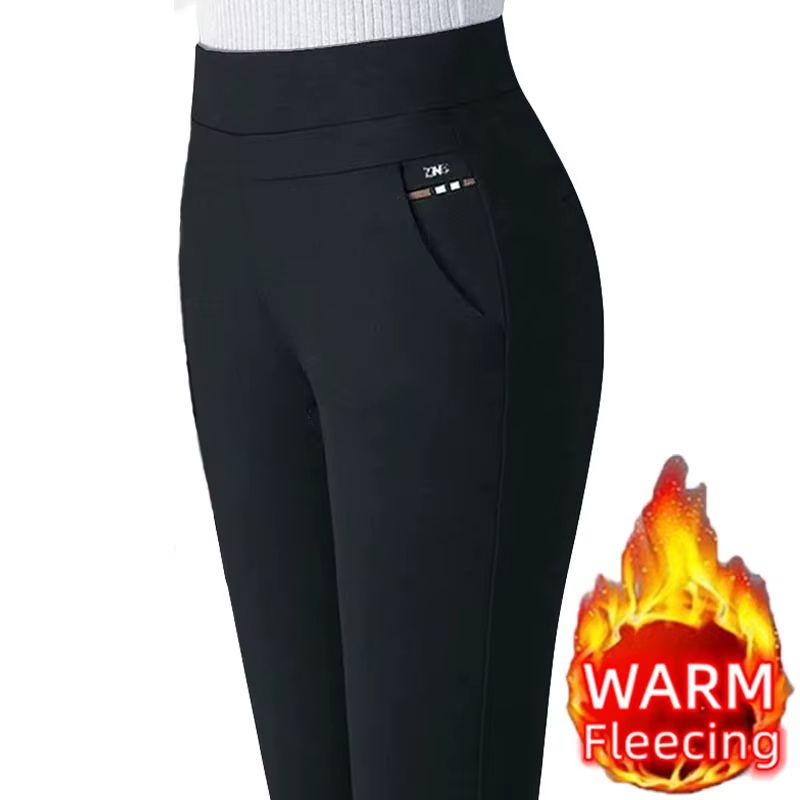 Womens Warm Winter Pencil Pants  Plush Lined Slim Fit Stretch Leggings 7