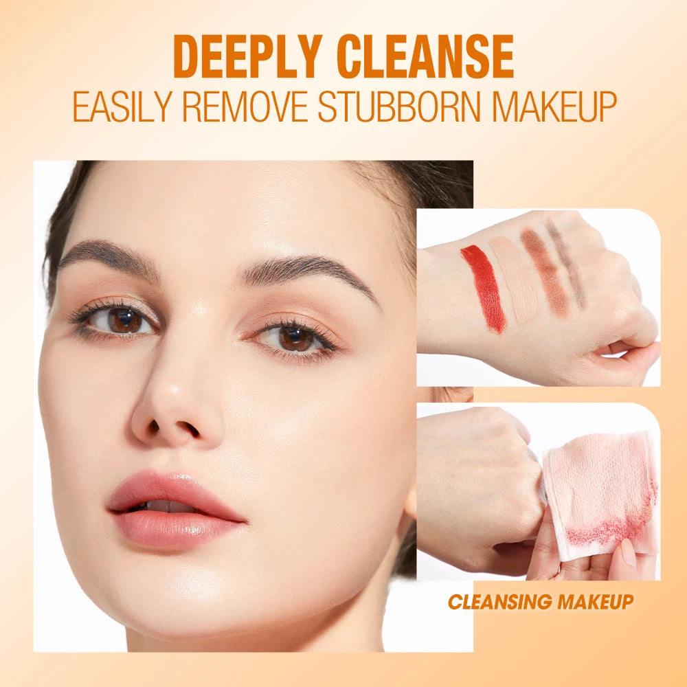 Water Oil Makeup Remover, Gentle VC Essence Cleanser, Full Face Purify and Moisturize, Removes Stubborn Makeup Easily