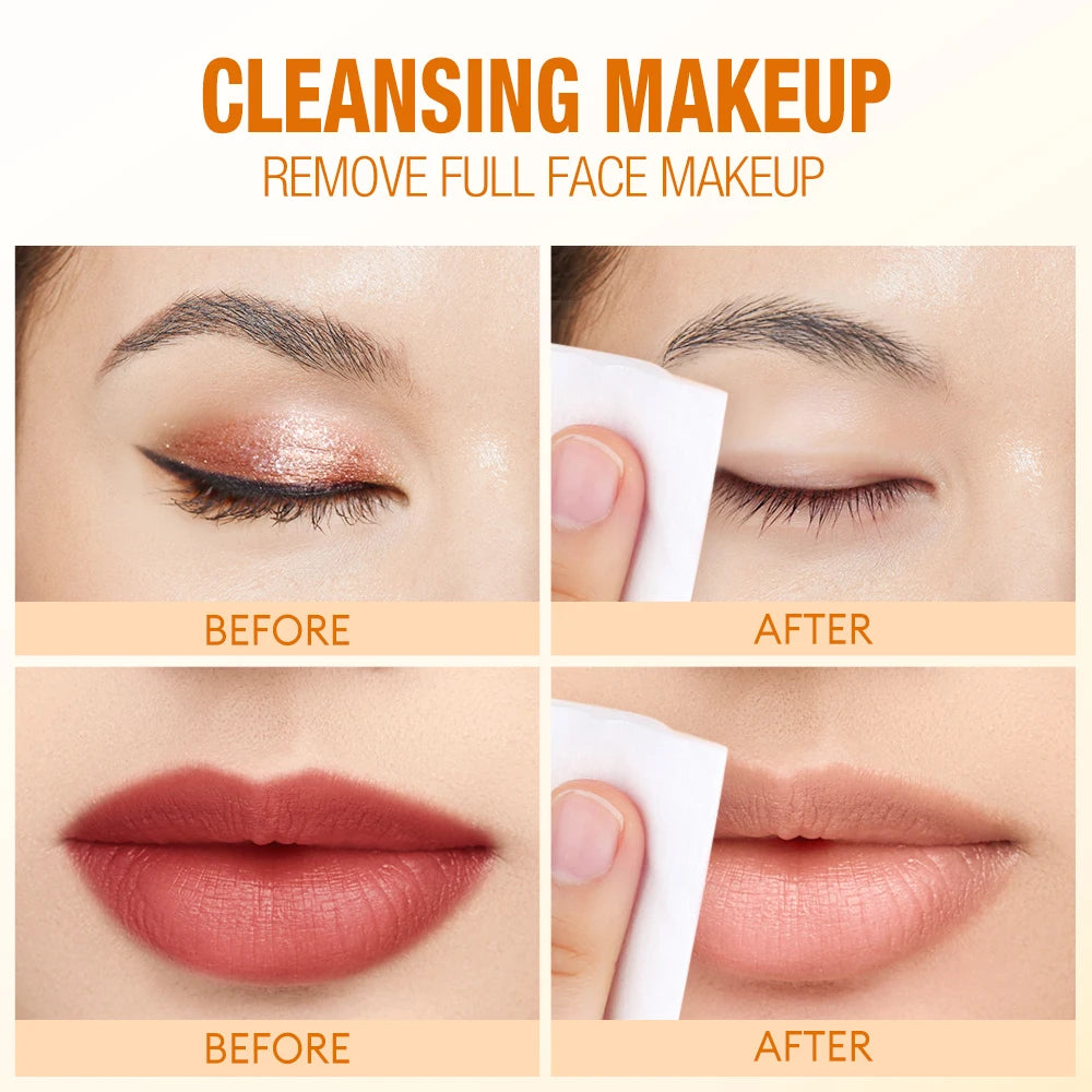 Water Oil Makeup Remover, Gentle VC Essence Cleanser, Full Face Purify and Moisturize, Removes Stubborn Makeup Easily