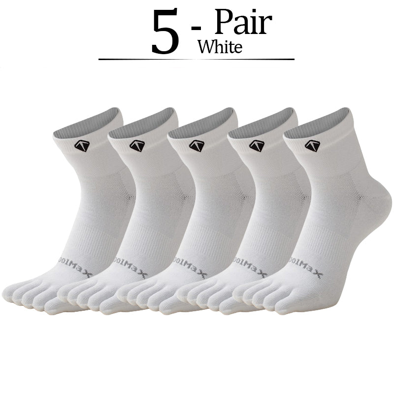 High Elasticity Mens  Womens Split Toe Socks Soft Breathable Cotton Sweat Wicking For Fitness Runni 6